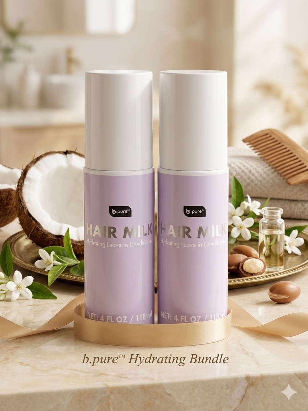 Hair Milk Hydrating Leave-In Conditioner Spray - 2 Pc Bundle